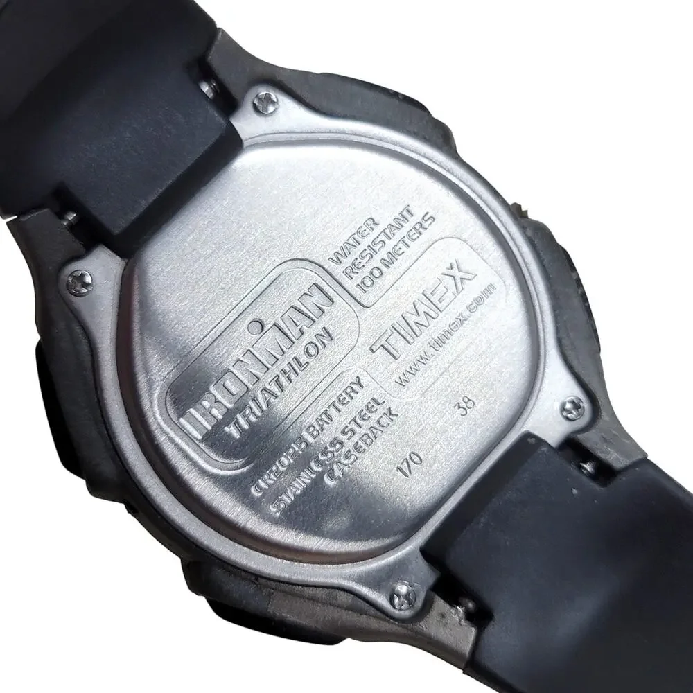 Timex Ironman Triathlon 30 Lap Midsize Digital Watch Black Indiglo 100M Alarm